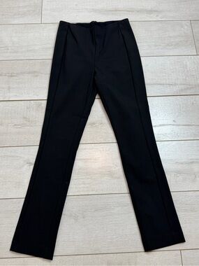 Rag & Bone Black Slim Leg Ankle Pants Size 2 Zip Hem Stretch Trouser